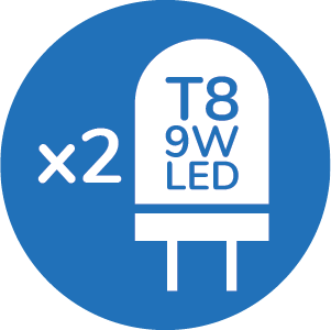 T8 2X 9W LED LIGHT SOURCE